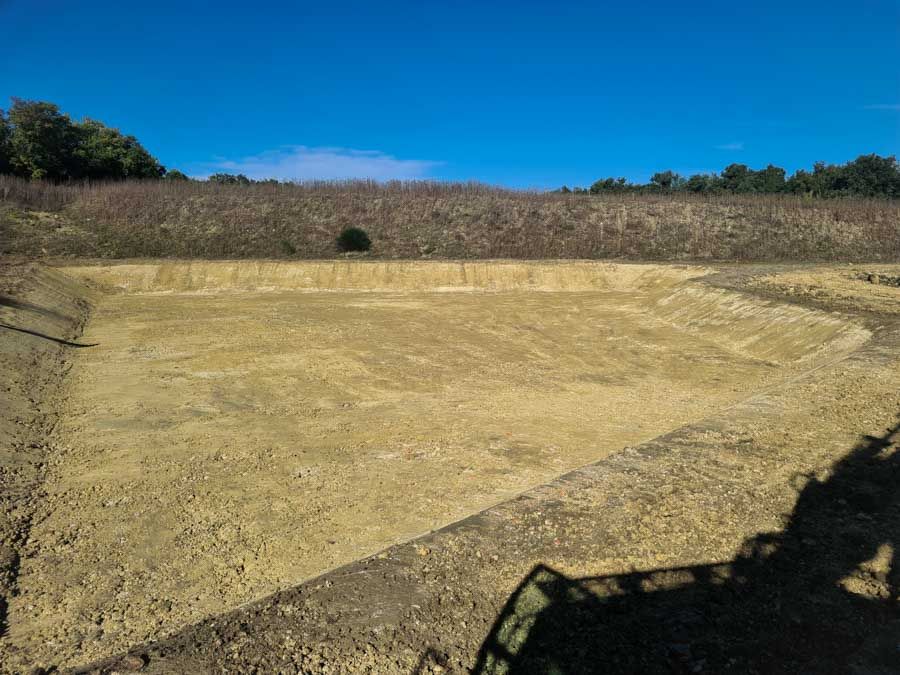 Création d'un bassin